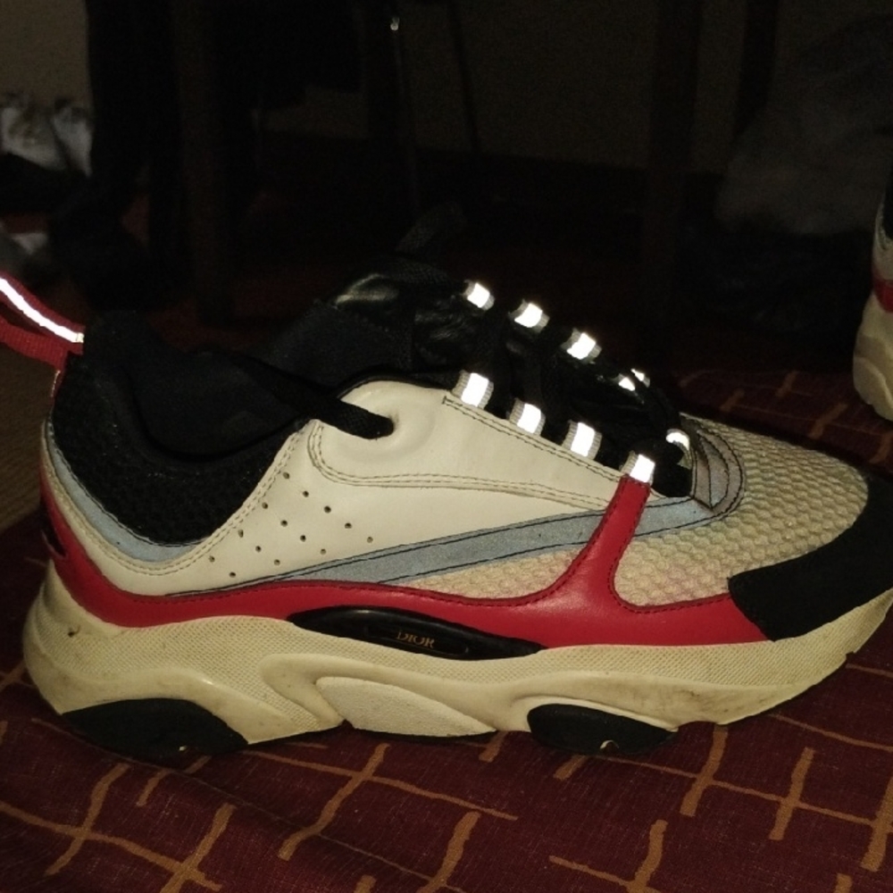 Red and White Athletic Sneakers